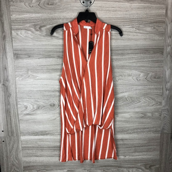 Michelle by Comune Stripe Surplice Tank - Picture 3 of 8